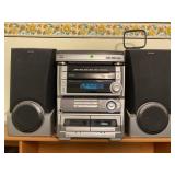AWA STEREO SYSTEM AM/FM, CD PLAYER, TAPE DECK WITH