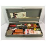 METAL GUN CLEANING BOX WITH GUN CLEANING SUPPLIES