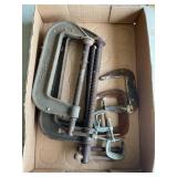 LOT OF METAL C-CLAMPS