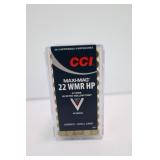 CCI MAXI-MAG 22 WMR HOLLOW POINT AMMO - LOT OF 50