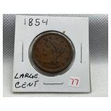 1854 LARGE CENT
