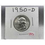 1950-D WASHINGTON QUARTER