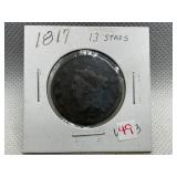 1817 LARGE CENT - 13 STARS