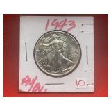 1943 WALKING LIBERTY HALF DOLLAR