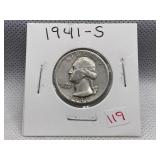 1941-S WASHINGTON QUARTER