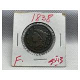 1838 LARGE CENT