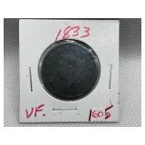 1833 LARGE CENT