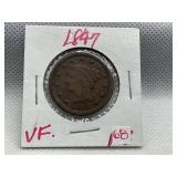 1847 LARGE CENT