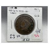 1825 LARGE CENT