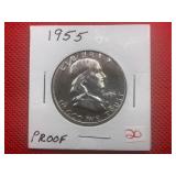1955 FRANKLIN HALF DOLLAR