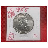 1955 FRANKLIN HALF DOLLAR