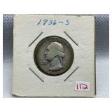 1936-S WASHINGTON QUARTER