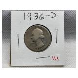 1936-D WASHINGTON QUARTER