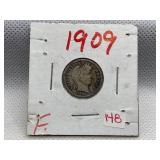 1909 BARBER DIME