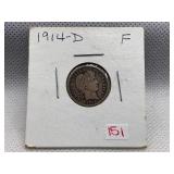 1914-D BARBER DIME