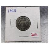 1868 SHIELD NICKEL