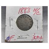 1883 LIBERTY HEAD V NICKEL - WITHOUT CENTS