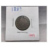 1889 LIBERTY HEAD V NICKEL