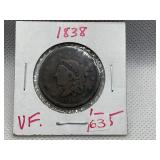 1838 LARGE CENT