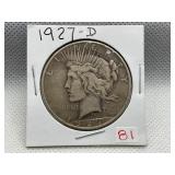 1927-D PEACE DOLLAR