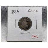 1886 LIBERTY SEATED DIME