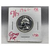 1961 WASHINGTON QUARTER