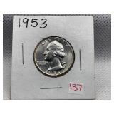 1953 WASHINGTON QUARTER