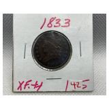 1833 HALF CENT