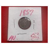 1857 LIBERTY SEATED HALF DIME