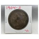 1904-S MORGAN SILVER DOLLAR