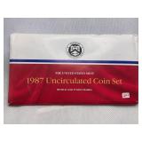 1987 UNITED STATES MINT UNCIRCULATED COIN SET WITH