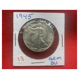 1945 WALKING LIBERTY HALF DOLLAR