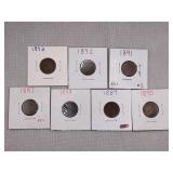 LOT OF 7 INDIAN HEAD CENTS