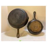 LODGE AND MADE IN THE USA CAST IRON SKILLETS - NO.
