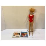1958 BARBIE MIDGE DOLL WITH ORIGINAL BOOKLETS, TWO