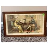 ANTIQUE LITHO PRINT MUSIC HATH CHARMS BY LG FERRIS