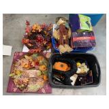 TWO TOTES OF HALLOWEEN DECORATIONS