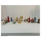 VINTAGE CHALKWARE NATIVITY SET FIGURINES - MADE IN