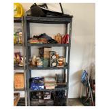 PLASTIC SHELVING UNIT WITH CONTENTS - BALL JARS,