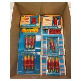 TIMCO & ACLA VINTAGE CHRISTMAS FLAME BULBS IN