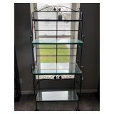WROUGHT IRON GLASS TOP BAKERS RACK-31' X 19' X 69'