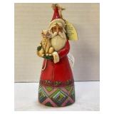 JIM SHORE HEARTWOOD CREEK SANTA WITH CAT HANGING