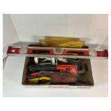C-CLAMPS, VISE GRIPS, 14' PIPE WRENCH, LEVEL AND