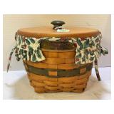 1994 LONGABERGER JINGLE BELL BASKET WITH HARD AND