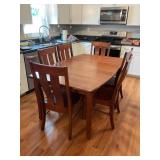 MAVIN FURNITURE SOLID CHERRY DINING ROOM TABLE W/6