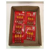 NOMA 3 FLAME TIP C-7 VINTAGE CHRISTMAS BULBS IN