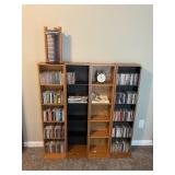 MEDIA SHELVING WITH LARGE SELECTION OF CD'S & MORE