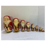 SANTA CLAUS 9 PC. NESTING DOLL SET