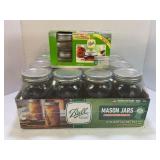 BALL MASON JARS 12 QUART JARS & 4 HALF PINT JARS -