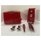 KITCHENAID TOASTER, CAN OPENER, POTATOE PEELER,